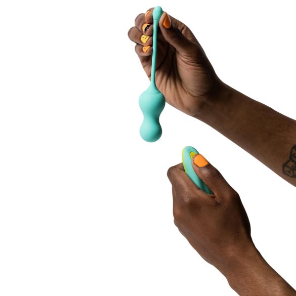 ROMP Cello - kulki gejszy wibrujące z pilotem - zielone