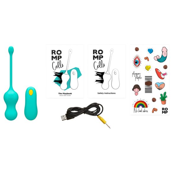 ROMP Cello - kulki gejszy wibrujące z pilotem - zielone