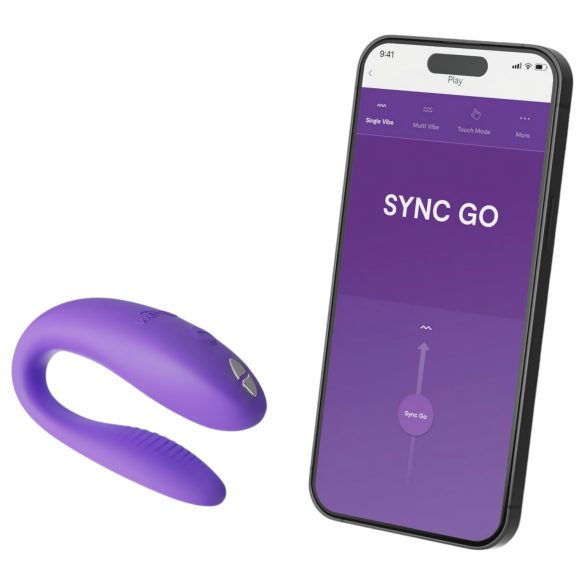 We-Vibe Sync Go - wibrator dla par - sterowanie aplikacją - fioletowy