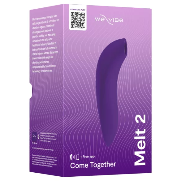 We-Vibe Melt 2 - sterowany aplikacją stymulator łechtaczki z falami powietrza (fioletowy)
