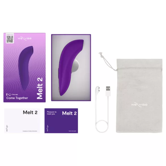 We-Vibe Melt 2 - sterowany aplikacją stymulator łechtaczki z falami powietrza (fioletowy)