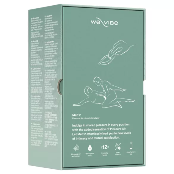 We-Vibe Melt 2 - bezprzewodowy stymulator łechtaczki falami powietrza sterowany aplikacją (turkusowy)