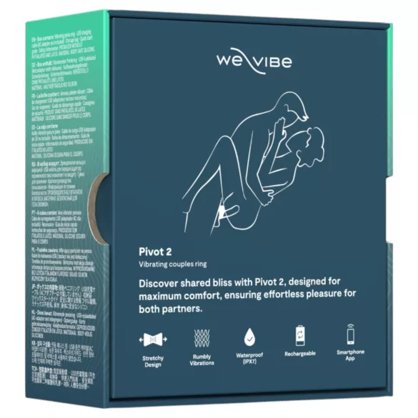 We-Vibe Pivot 2 - pierścień wibracyjny na penisa sterowany aplikacją, dla mężczyzn (niebieski)