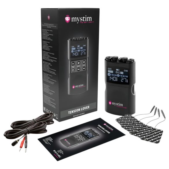 mystim Tension Lover 2 - cyfrowy zestaw elektro (czarny)