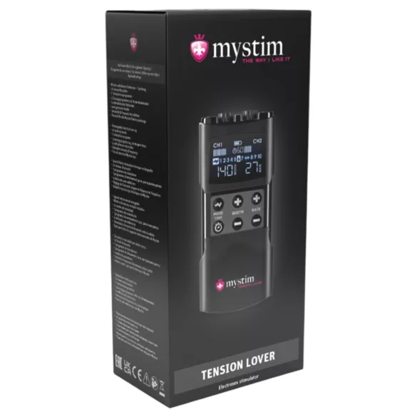 mystim Tension Lover 2 - zestaw elektrostymulacji cyfrowej - czarny