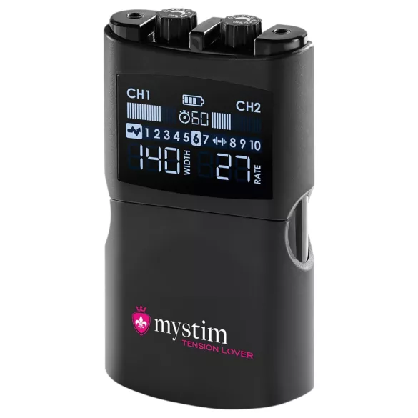 mystim Tension Lover 2 - zestaw elektrostymulacji cyfrowej - czarny