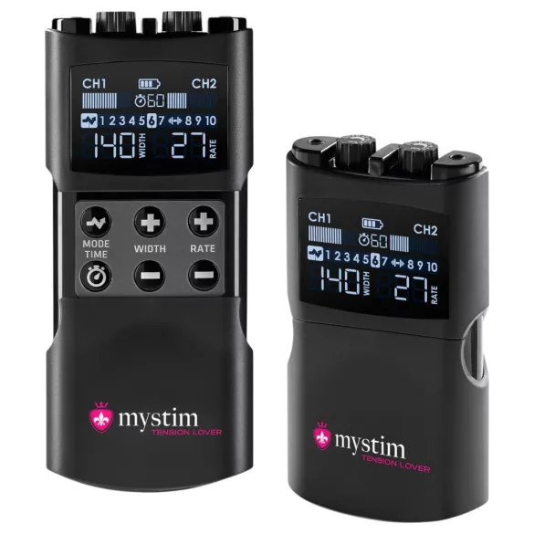 mystim Tension Lover 2 - zestaw elektrostymulacji cyfrowej - czarny