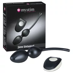 Mystim Jane Untamed - kulki gejszy wibrujące - czarne