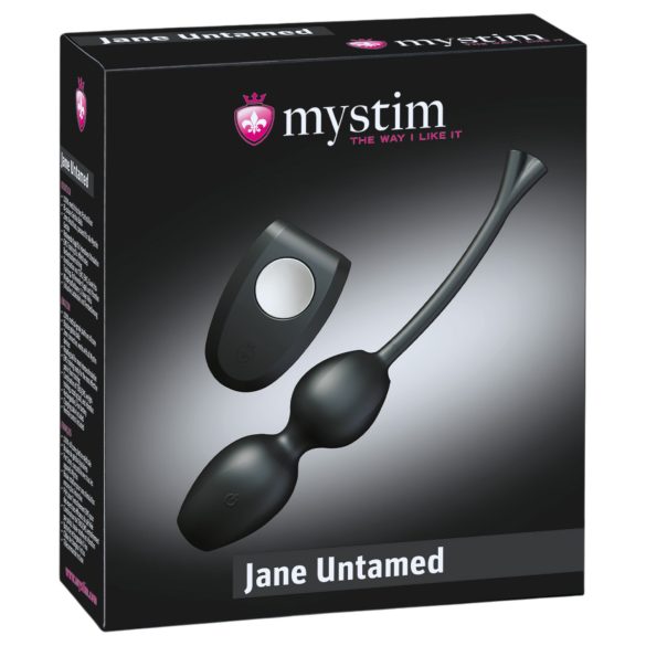 Mystim Jane Untamed - kulki gejszy wibrujące - czarne