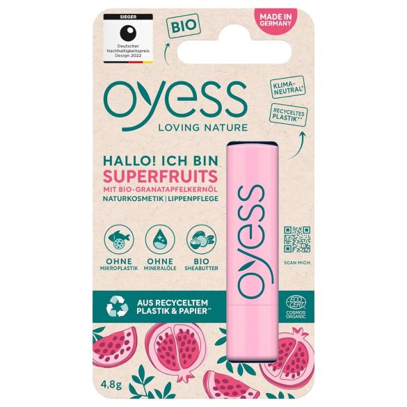 Oyess BIO owocowy balsam do ust