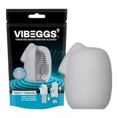   VIBEGGS Twisty Tongues - jajko wibrujące masturbator - biały
