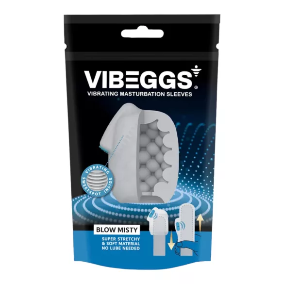 VIBEGGS Blow Misty - wibrujące jajeczko masturbator (białe)