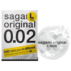   Sagami Original 0,02 L - prezerwatywy - ultracienkie - 58mm - 3 sztuki