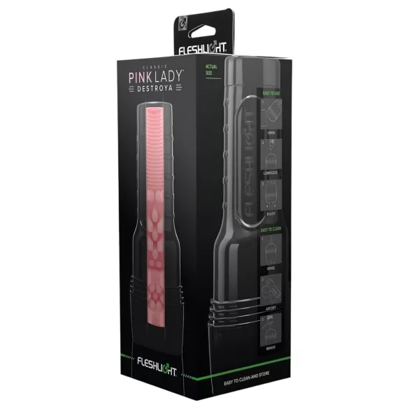 Fleshlight Pink Lady Destroya - realistyczna masturbator wagina w etui
