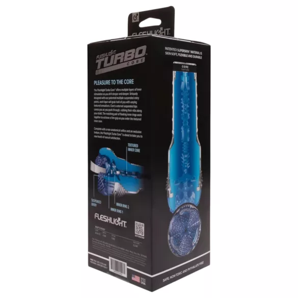 Fleshlight Turbo Core - masturbator ssący - niebieski