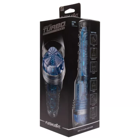 Fleshlight Turbo Core - masturbator ssący - niebieski