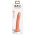 Dillio Wild Thing - rowkowany dildo (19cm) - pomarańczowy