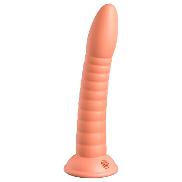 Dillio Wild Thing - rowkowany dildo (19cm) - pomarańczowy