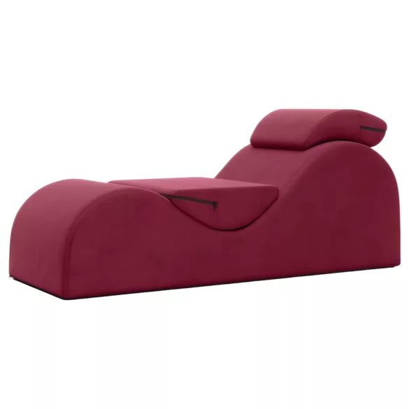 Liberator Esse Lounger - fotel tantra regulowany - 3-częściowy - czerwony