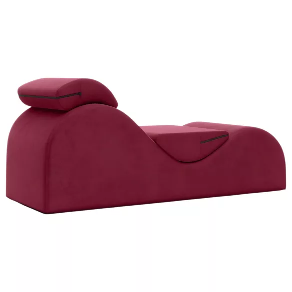 Liberator Esse Lounger - fotel tantra regulowany - 3-częściowy - czerwony