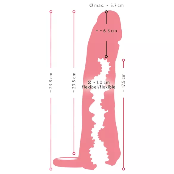Nature Skin - masturbator i nakładka na penisa - 23 cm - kolor naturalny