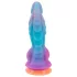 Beasty Cocks - dildo silikonowe kosmiczne - niebiesko-pomarańczowy
