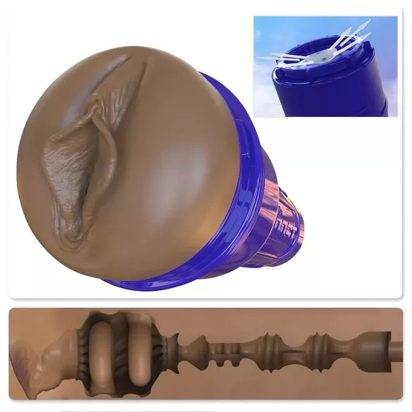 Fleshlight Boost Bang - masturbator wagina realistyczna - brązowy