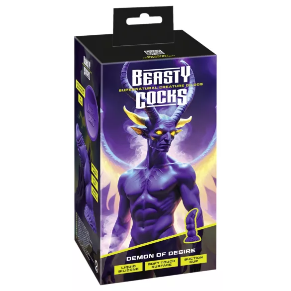Beasty Cocks Demon of Desire - realistyczny dildo - silikon - fioletowy