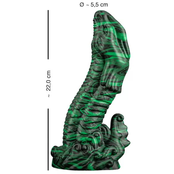 Beasty Cocks Lizard Peak - dildo penisza jaszczurki - silikon zielono-czarny