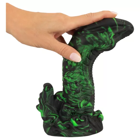 Beasty Cocks Lizard Peak - dildo penisza jaszczurki - silikon zielono-czarny