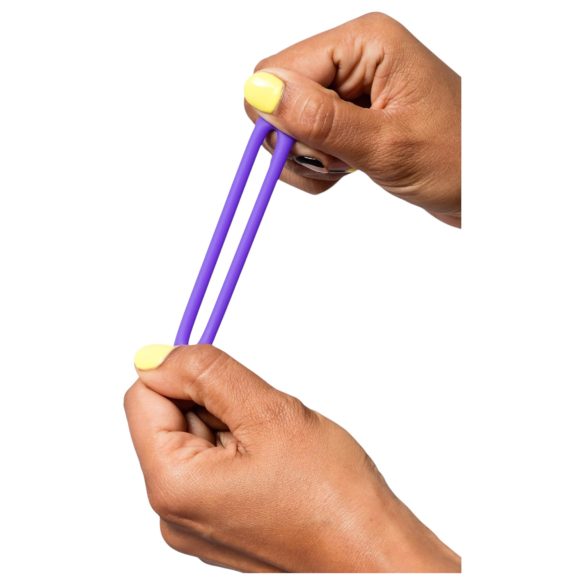 ROMP Remix Trio - zestaw pierścieni na penisa - 3 sztuki - fioletowy