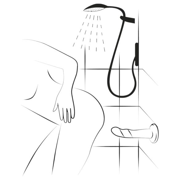 ROMP Dizi - dildo silikonowe elastyczne - różowo-pomarańczowy