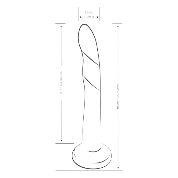 ROMP Dizi - dildo silikonowe elastyczne - różowo-pomarańczowy