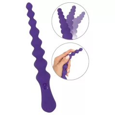   You2Toys - giętki korek analny z kulkami - silikon fioletowy