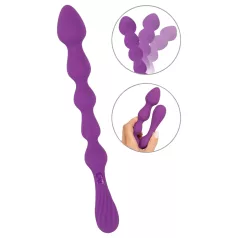 You2Toys - elastyczne dildo analne z kulkami - fioletowy