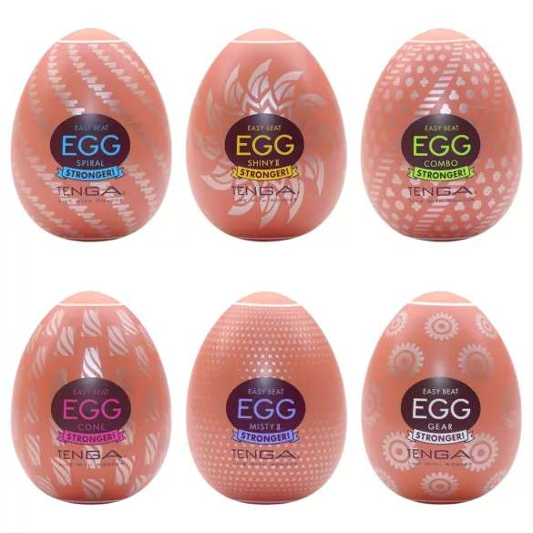 TENGA - masturbator jajko zestaw - mocny - 6 sztuk