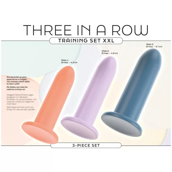You2Toys - Three in a Row - zestaw treningowy dildo - 3 szt. (kolorowy)