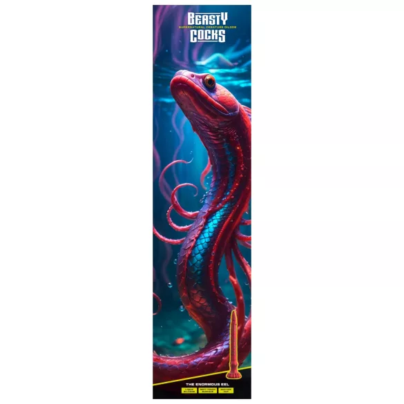 Beasty Cocks The Enormous Eel - gigantyczny dildo w kształcie węgorza (czerwony)