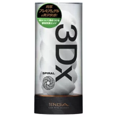 TENGA 3Dx Spiral - masturbator z spiralnym wzorem (biały)