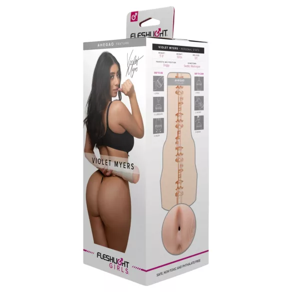 Fleshlight Girls Violet Myers Ahegao - realistyczny masturbator waginalno-analny (w kolorze cielistym)