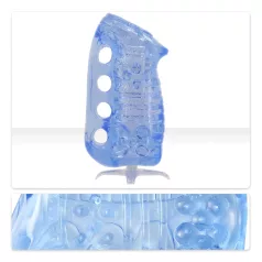   Fleshlight Fleshskins Grip Blue Ice - masturbator otwarty z dwóch stron (niebieski)
