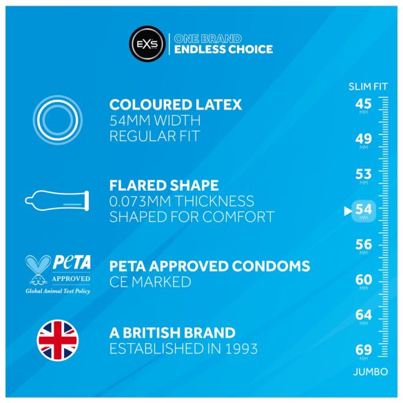 EXS Black - prezerwatywy lateksowe - czarne - 12 sztuk