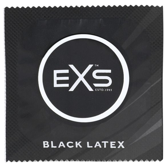 EXS Black - prezerwatywy lateksowe - czarne - 100 sztuk