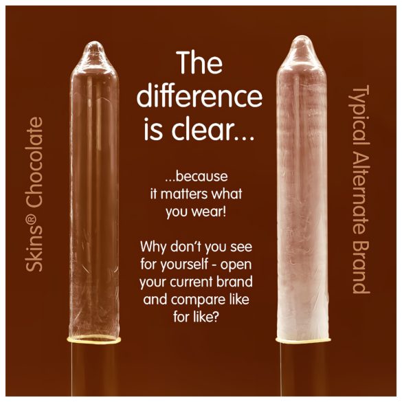 Skins - prezerwatywy smakowe czekoladowe - 4 sztuki