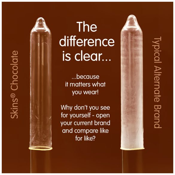 Skins - prezerwatywy smakowe - czekoladowe - 8 sztuk