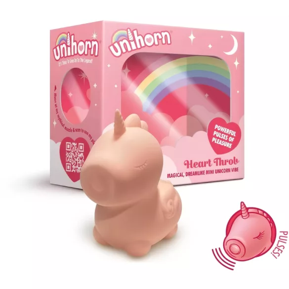 Unihorn Heart Throb - wibrator do łechtaczki zasilany akumulatorem - różowy