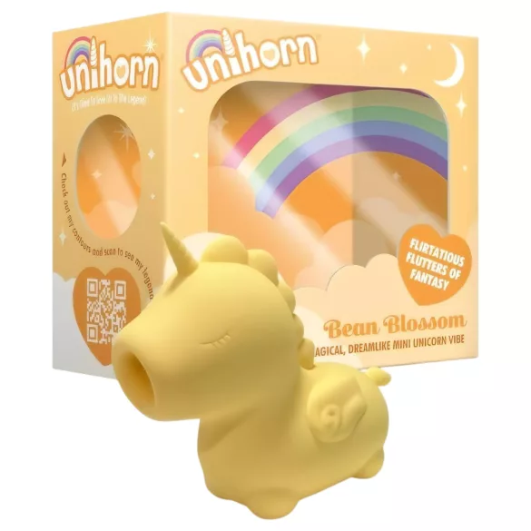 Unihorn Bean Blossom - wibrator łechtaczkowy na akumulator - żółty