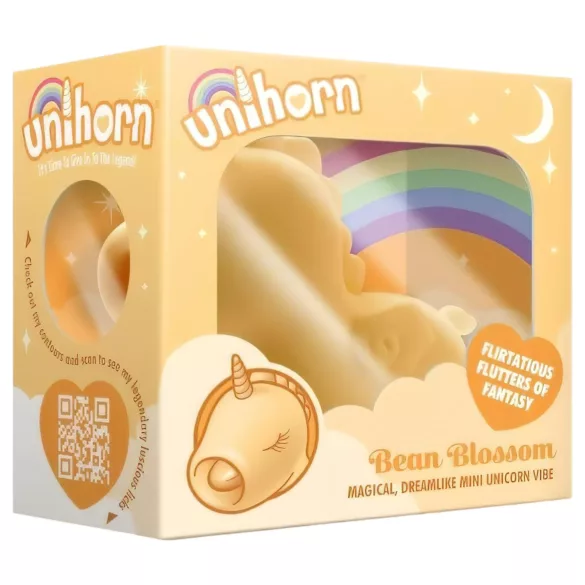 Unihorn Bean Blossom - wibrator łechtaczkowy na akumulator - żółty
