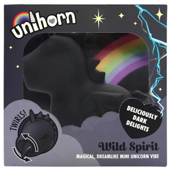 Unihorn Wild Spirit - wibrator łechtaczki akumulatorowy - czarny