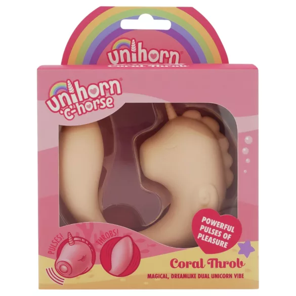Unihorn C-Horse - wibrator do stymulacji punktu G i łechtaczki (koralowy)